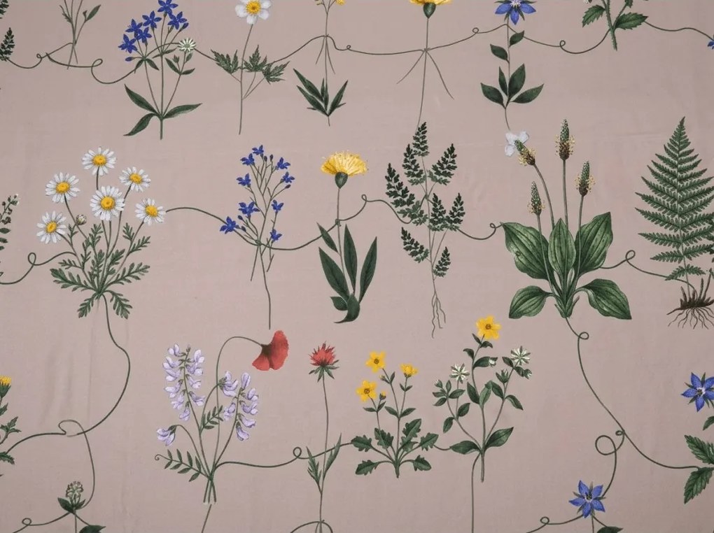 Napínacia obliečka z mikrovlákna HERBAR béžová 180x200 cm