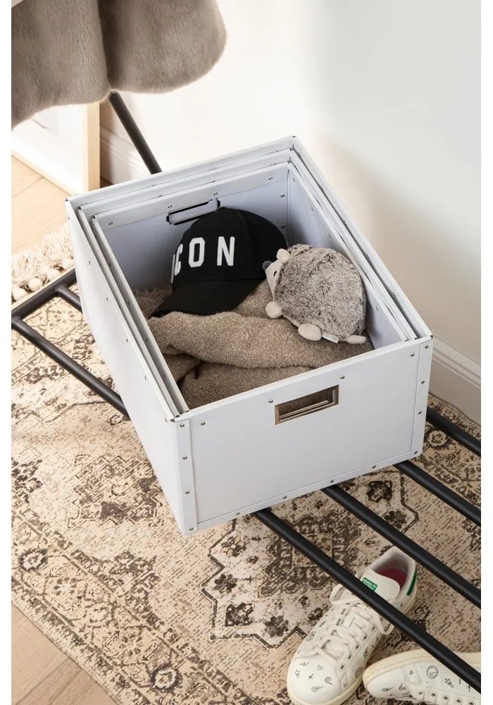 Biele kartónové úložné boxy v súprave 3 ks Ture – Bigso Box of Sweden