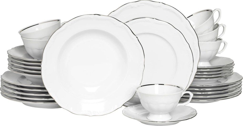 XXXLutz KOMBINOVANÝ SERVIS Maria Theresia Platin 30-dielne Creatable - Online Only bytové doplnky - 007768059202