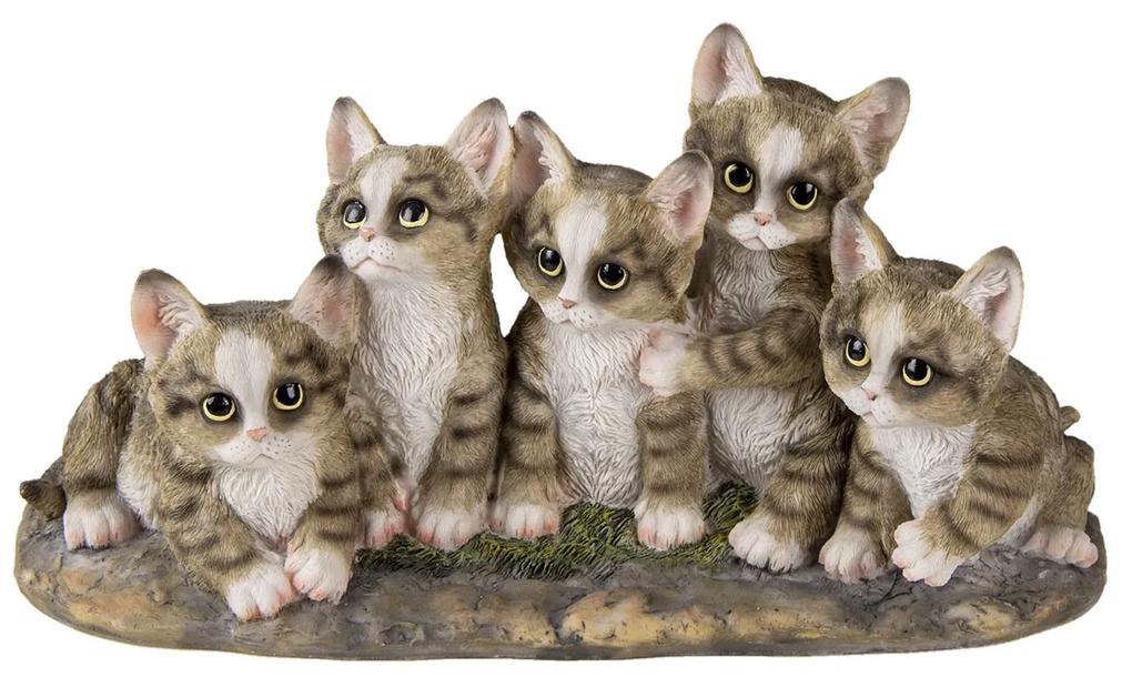Dekoratívne soška malých mačiatok - 32 * 13 * 16 cm