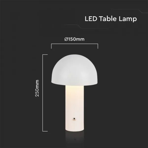 LED Stmievateľná dobíjacia stolná lampa LED/1W/5V 3000-6000K 1800 mAh biela