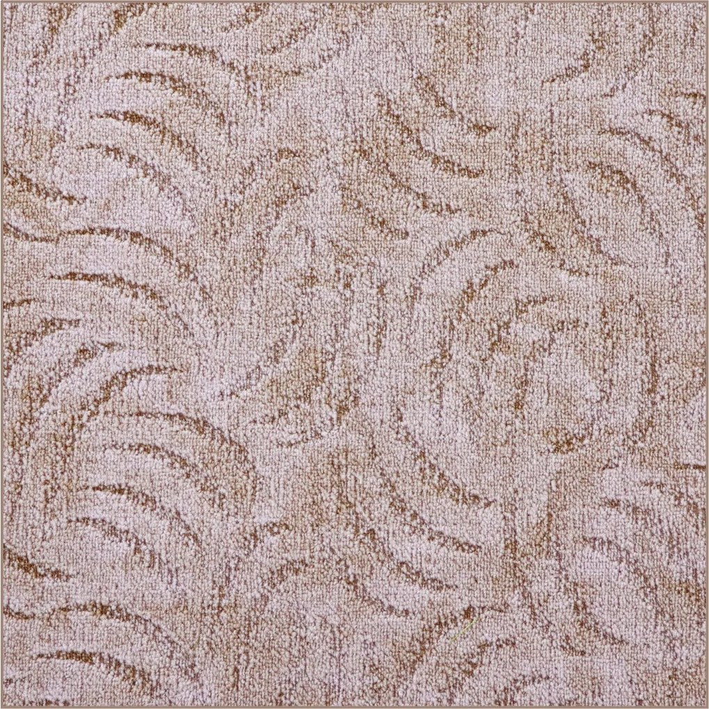 AladinWorld Expres, Kusový koberec Scroll béžový štvorec, 200x200, béžová, obývacia izba