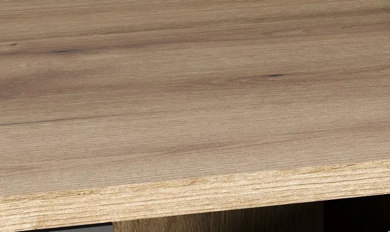 Komoda so zásuvkou Esteban 150 cm, antracit/dub evoke