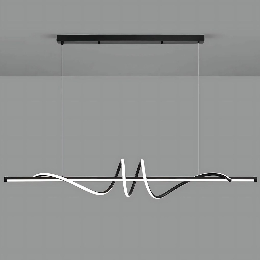 Toolight Toolight, LED stropné svietidlo 120cm, 50W, 3000K, LHJ023-CP, čierna matná, OSW-50011