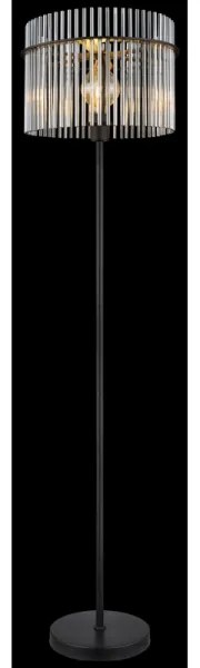 Globo 15698S - Stojacia lampa GORLEY 1xE27/60W/230V čierna