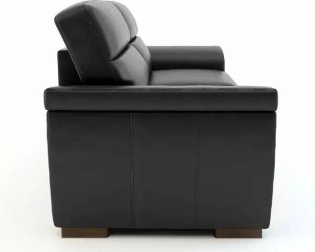 Kožené kreslo ROSSO II, čierna (nero 308)