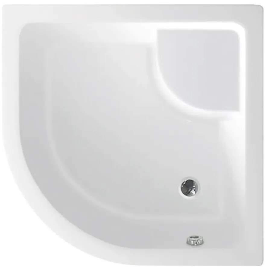 Aqualine Aqualine, Sprchová vanička akrylátová, štvrťkruh 90x90x28cm vrátane nožičiek, R550, C93