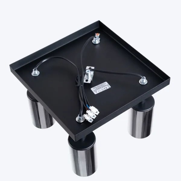 Sollux SL.1370 - Bodové svietidlo WINX 4xGU10/10W/230V čierna/chróm