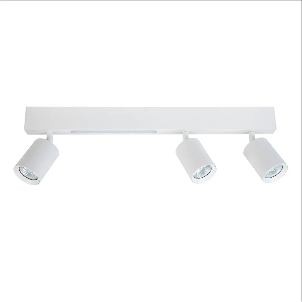 EUlight Stropné svietidlo Magnet, 3x biele kovové tienidlo + 1x LED 5W, w