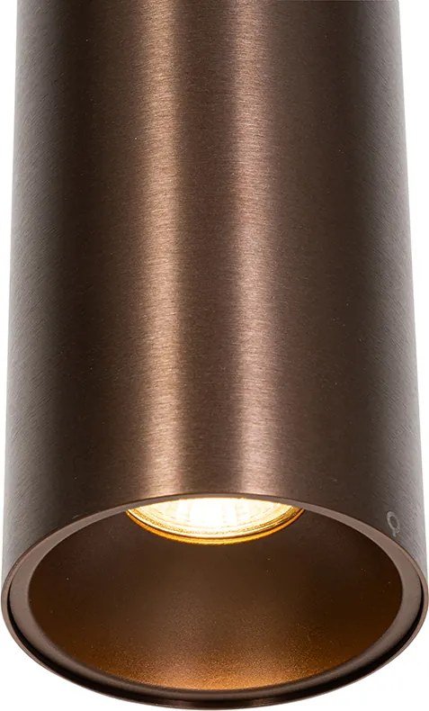 Design hanglamp donkerbrons incl. rail adapter 1-fase - Slimline Tubo