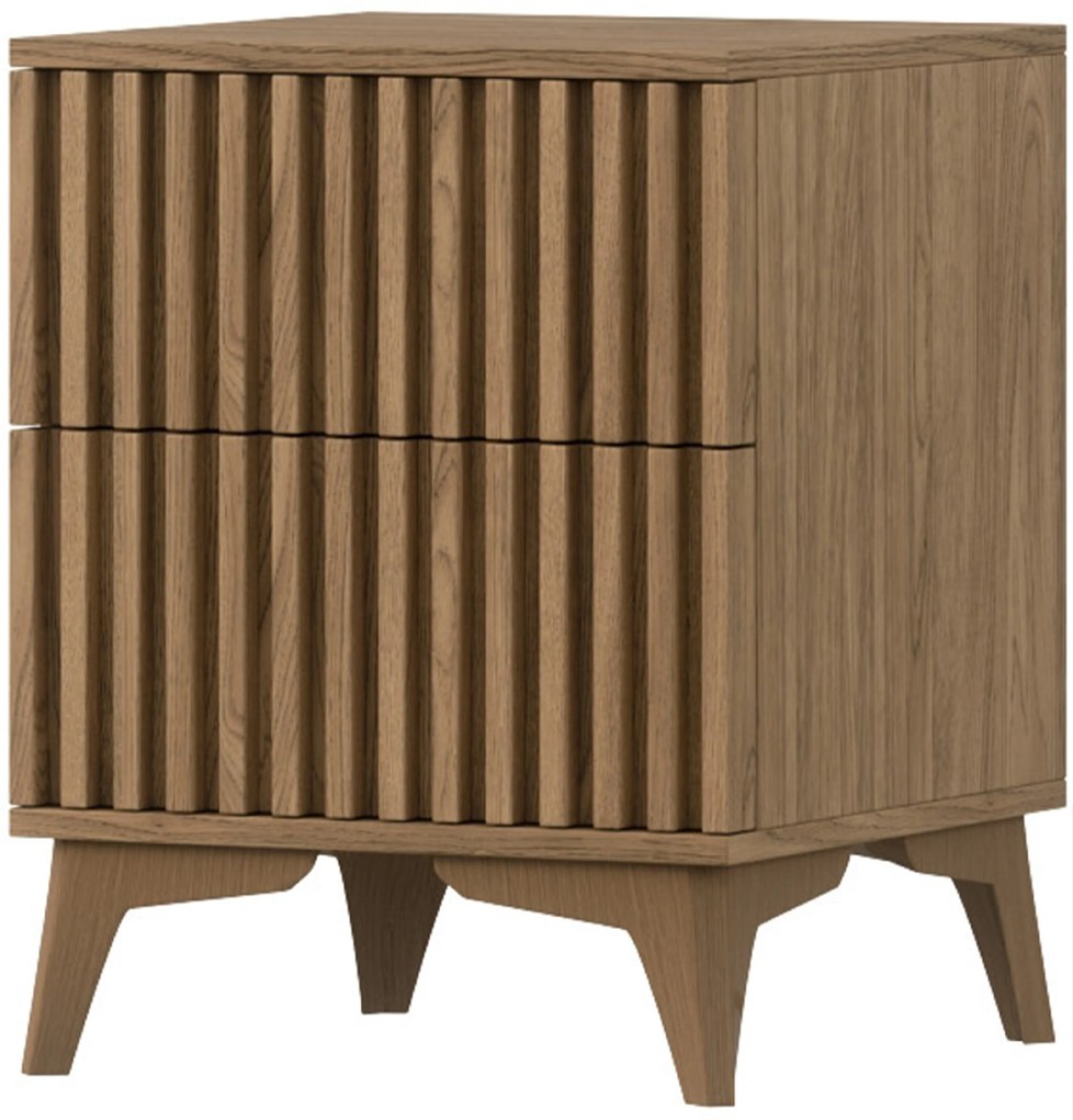 AKCIA Nočný stolík ENTSIAN 40x40cm, dub artisan II. akosť