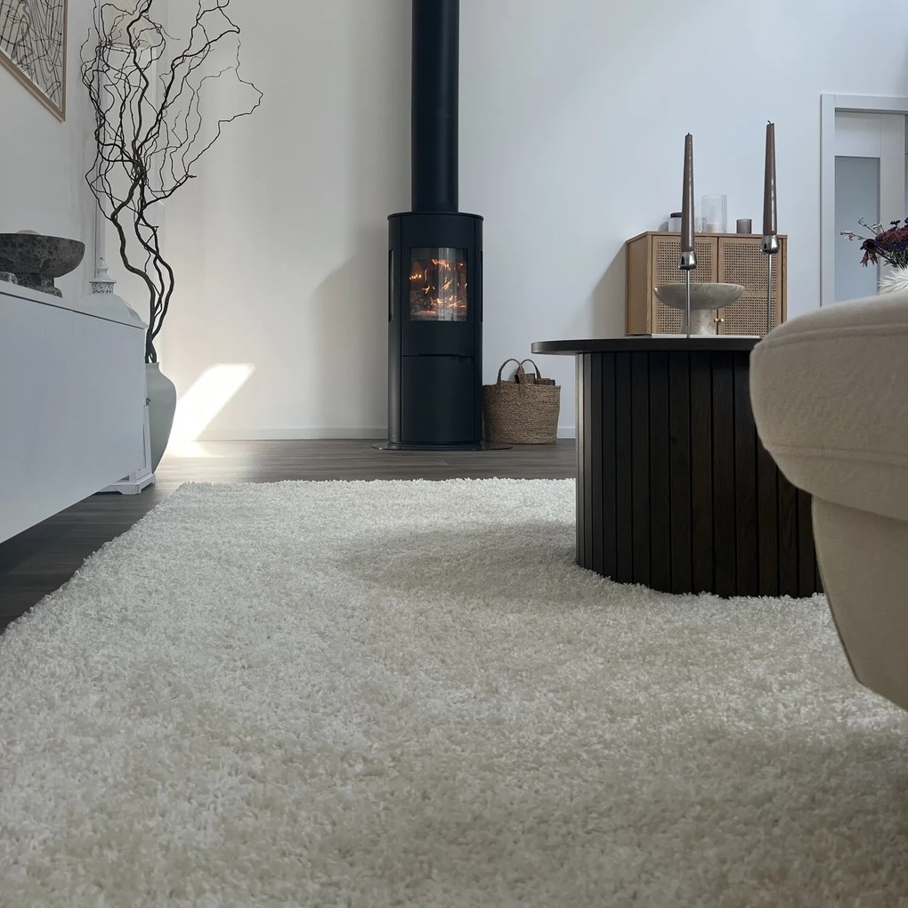 Kusový koberec Life Shaggy 1500 cream, 60x110, biela, spálňa, Ayyildiz