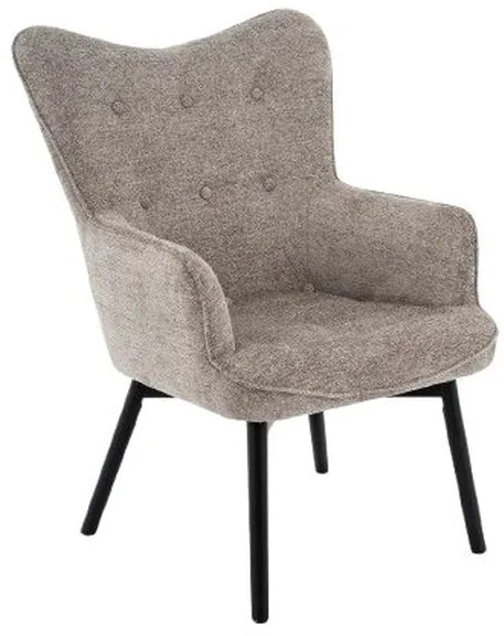 Svetlosivé kreslo CARMEN RAVEN