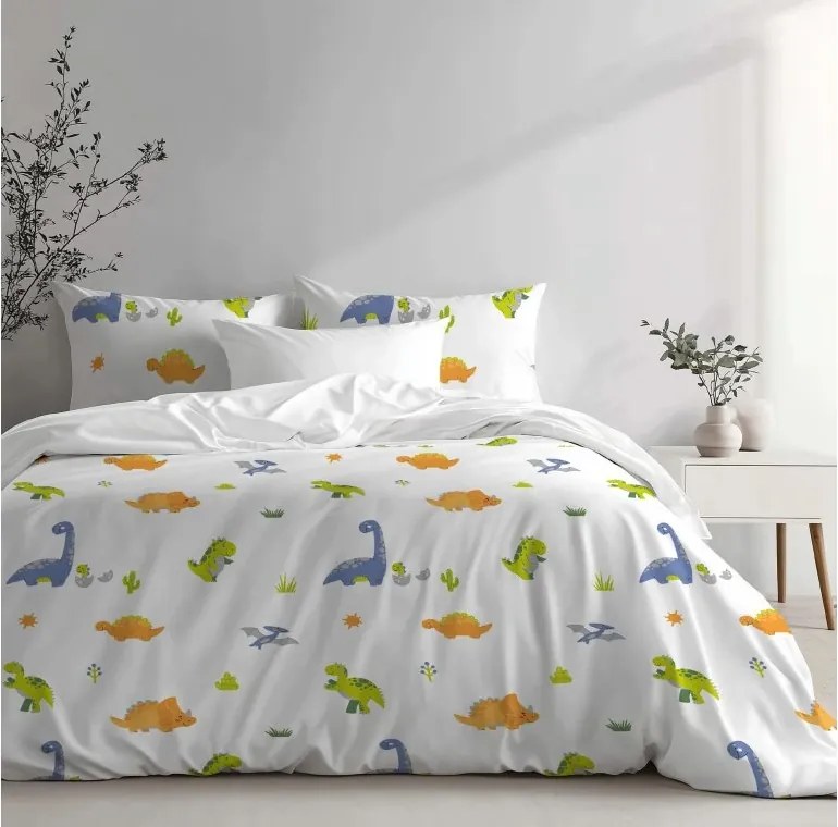 Bavlnené obliečky Dinosauri 140x200 + 70x90 cm