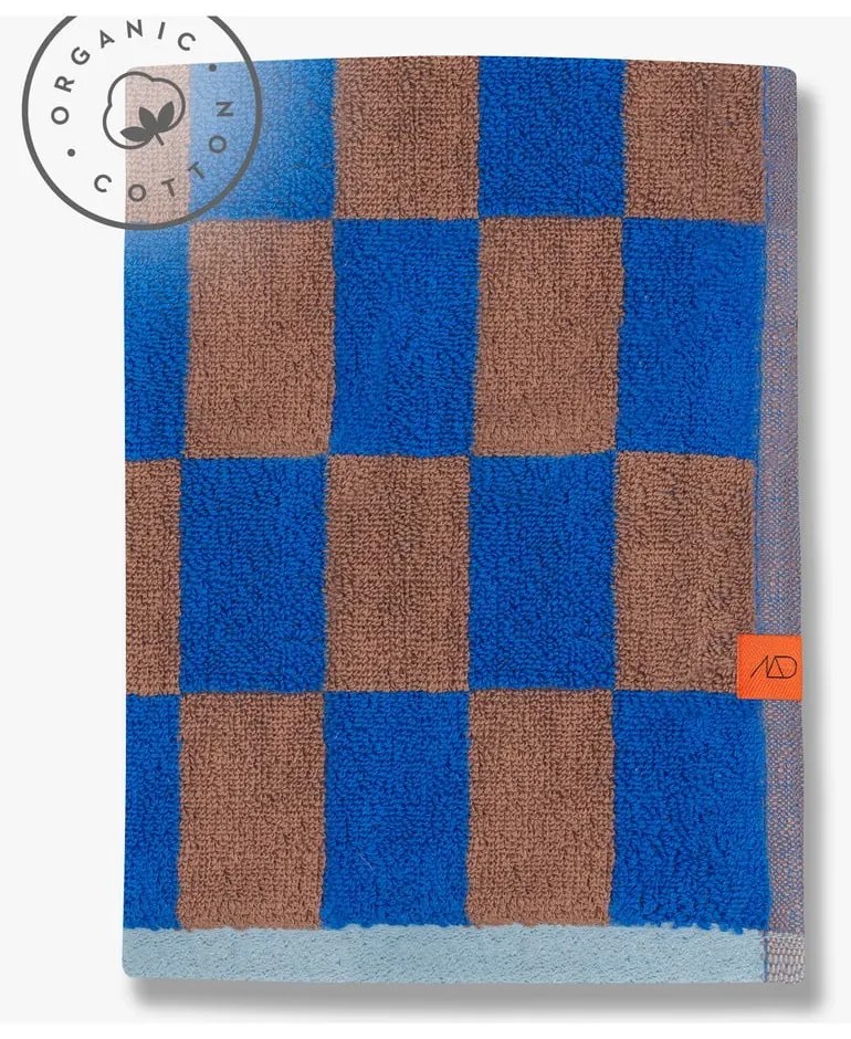 Modro-hnedá osuška z bio bavlny 70x133 cm Retro - Mette Ditmer Denmark