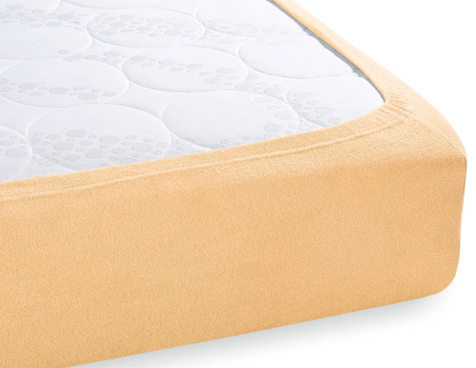 Froté napínacie prestieradlo FR-004 Marhuľové 90 x 200 - výška 20 cm