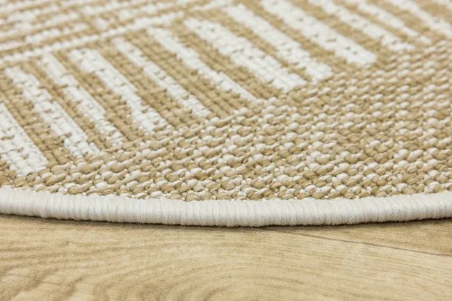 Obojstranný koberec BRUSSELS 206131/10820 béžový / krémový kruh