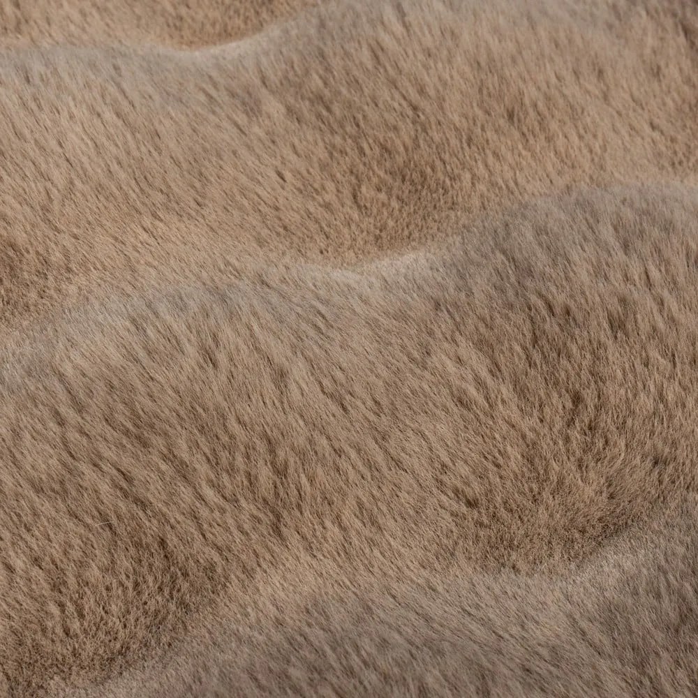 Hnedá syntetická kožušina 120x170 cm Waffle Faux Fur – Flair Rugs