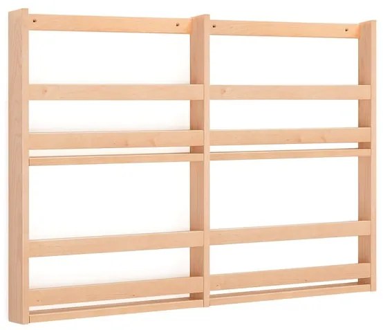 Nástenný stojan na časopisy, 1200x70x800 mm, dub