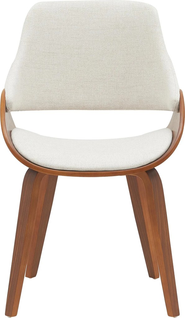 Sada 2 ks jedálenskej stoličky Vangale, látka - orech/krémová