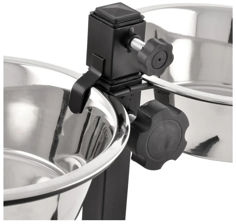 Súprava misiek s podstavcom pre psa z nehrdzavejúcej ocele – Love Story