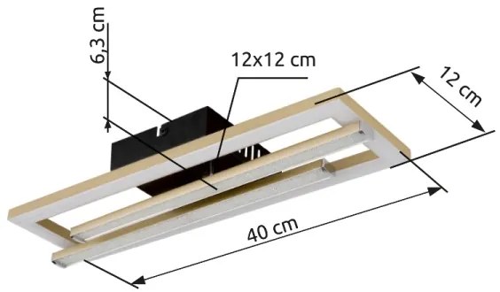 Globo 672843G - LED Stropné svietidlo HIGHWAY LED/24W/230V