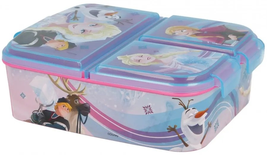 Multibox na desiatu Ľadové kráľovstvo - Frozen s 3 priehradkami