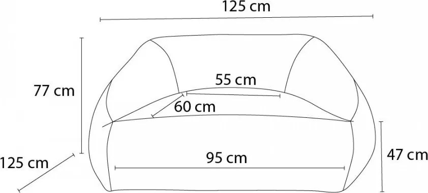 Tmavomodrý menčestrový sedací vak Lilibet – Bobochic Paris
