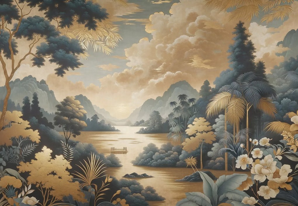Fototapeta - Zlaté jazero (147x102 cm)