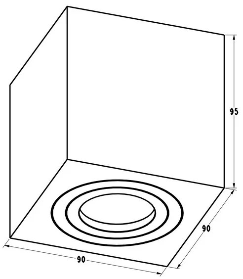 Zuma Line ACGU10-161 - Bodové svietidlo QUARDIP SL 1xGU10/50W/230V čierna