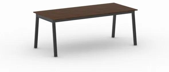 Kancelársky pracovný stôl PRIMO BASIC, čierna podnož, 2000 x 900 mm, orech