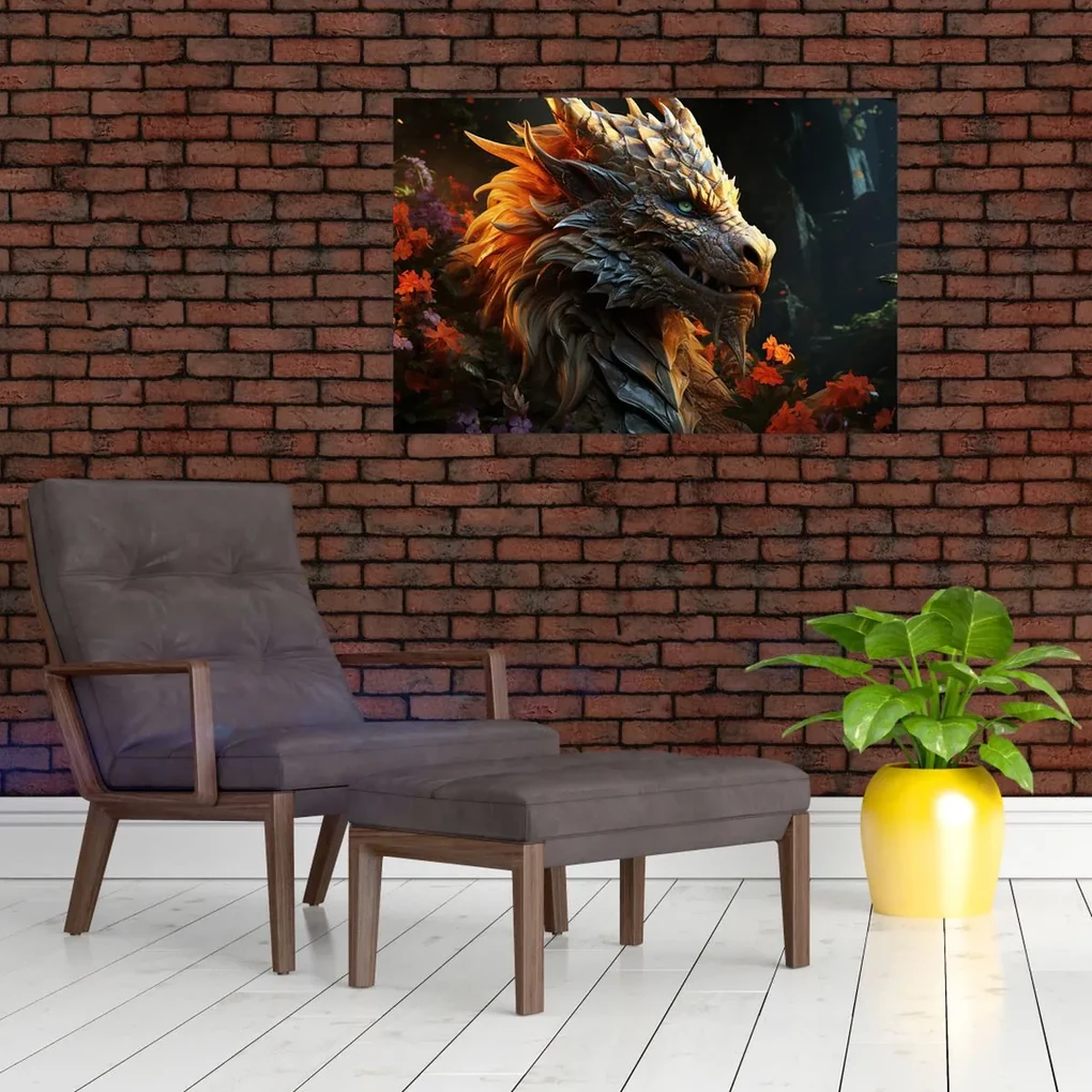 Obraz - Drak (90x60 cm)