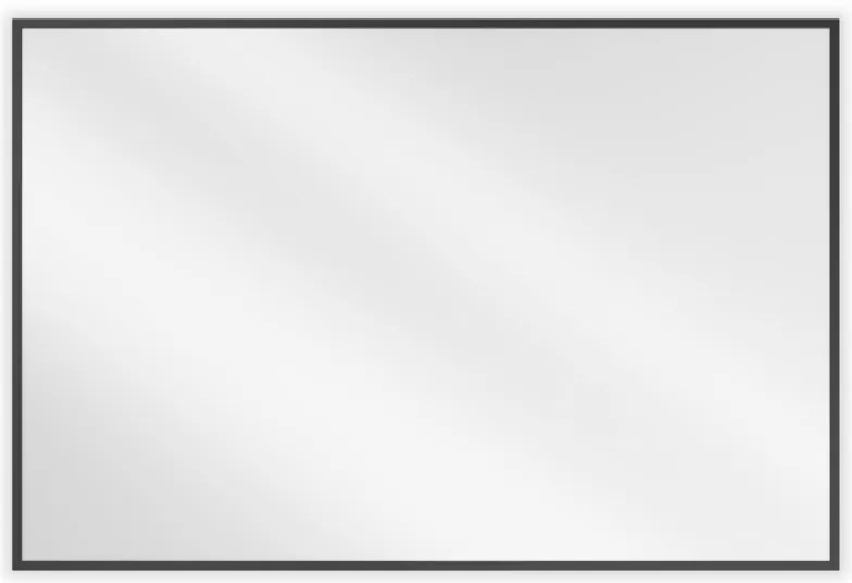 Mexen Loft, obdĺžnikové kúpeľňové zrkadlo 90 x 60 cm, farba rámu čierna matná, 9852-090-060-000-70