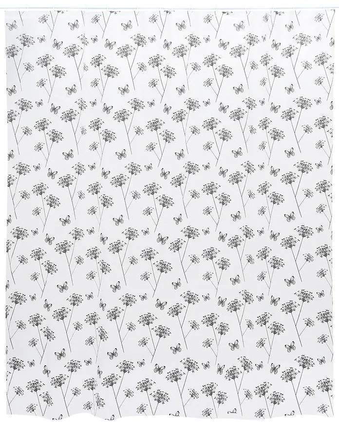 Záves s kolieskami basic flos biely 8271