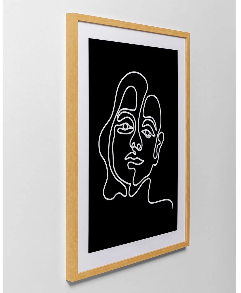 Face Woman obraz čierno-biely 60x80 cm