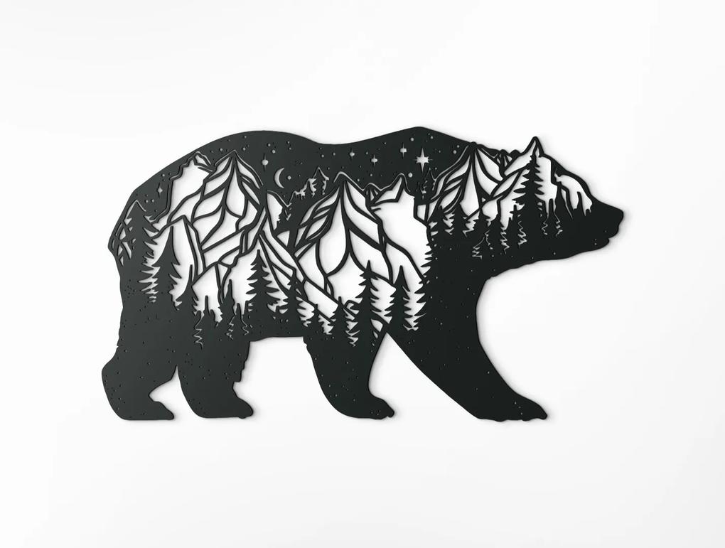 drevko Nálepka na stenu Medveď a noc v horách
