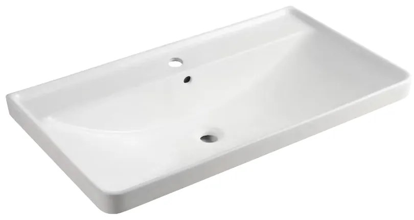 Mereo Siena, kúpeľňová skrinka s keramickým umývadlom 101 cm, biela lesk, MER-CN4121