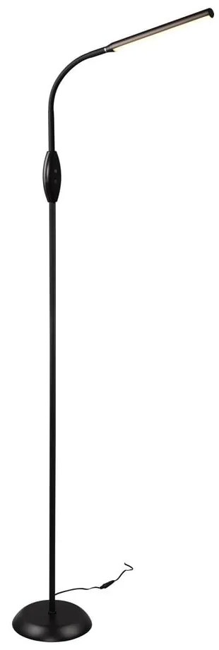 Čierna LED stojacia lampa (výška 145 cm) Toro – Trio