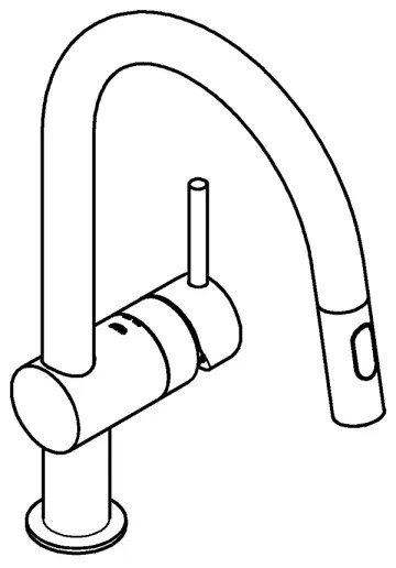 GROHE 32321002 - Drezová batéria A lesklý chróm