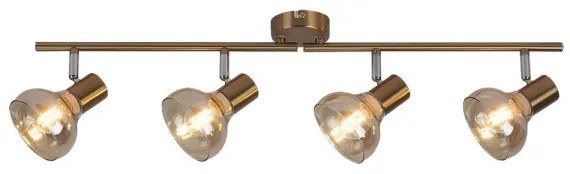 Rabalux 5550 - Bodové svietidlo HOLLY 4xE14/40W/230V zlatá