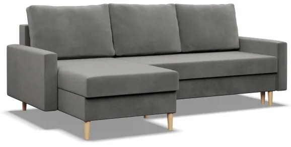 Rohová rozkladacia sedačka BLANK Elegant svetlosivá