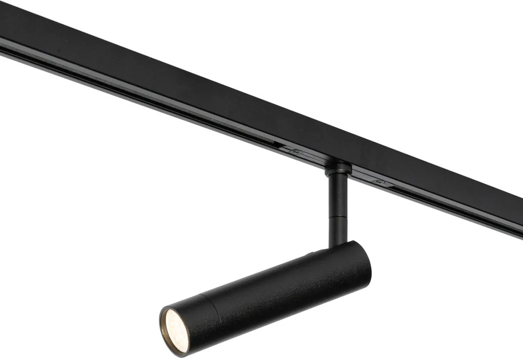Moderné čierne bodové svetlo pre 1-fázový koľajnicový systém - Slimline Uzzy