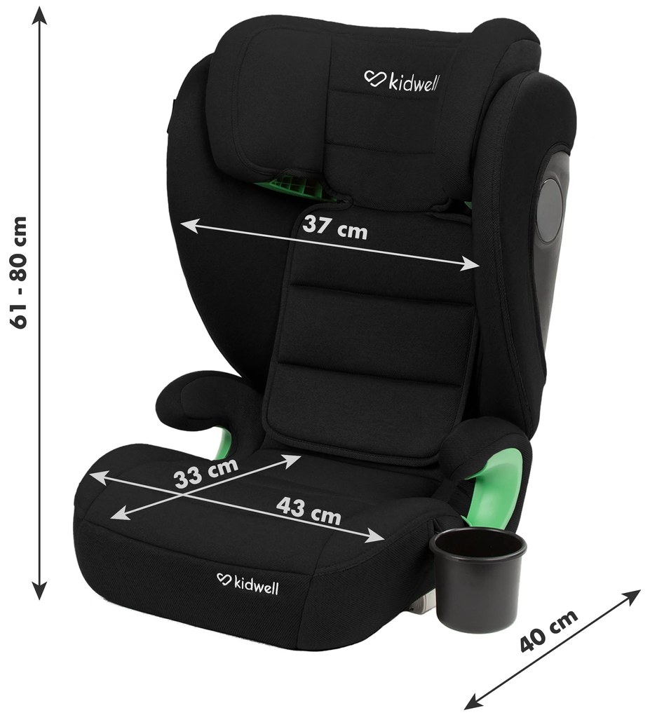 Detská autosedačka Kidwell WESTON Black