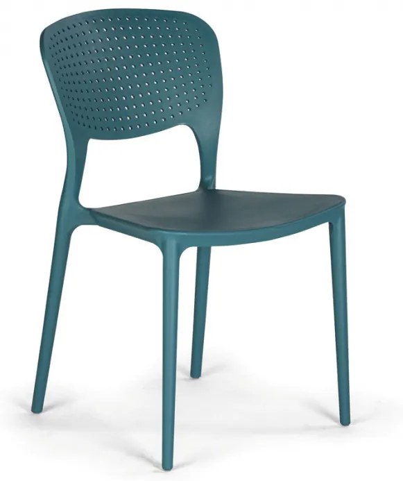 Plastová jedálenská stolička EASY II, modrá