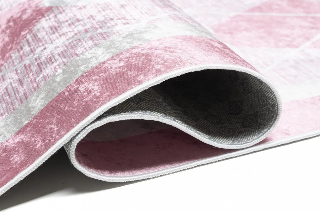 Detský koberček EMMA - Srdiečka - ružový