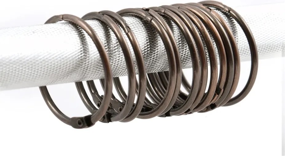 Krúžky k sprchovému závesu v súprave 12 ks v medenej farbe Ringo Small – Spirella