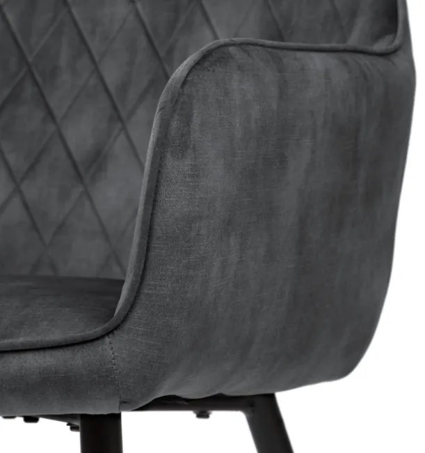 Jedálenská stolička SATORI zamatová grafitová 894478