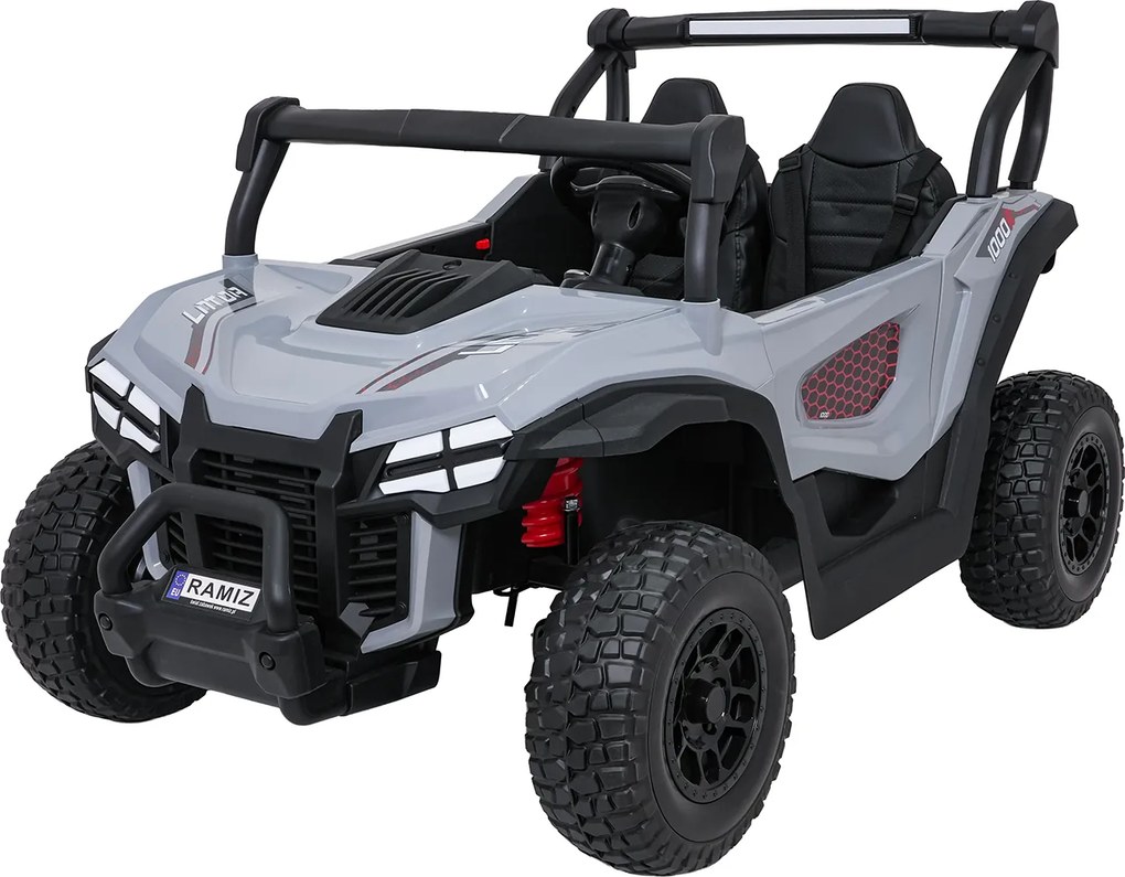 Ramiz Elektrická bugina Gravity pre deti šedá + pohon 4x4 + diaľkové ovládanie