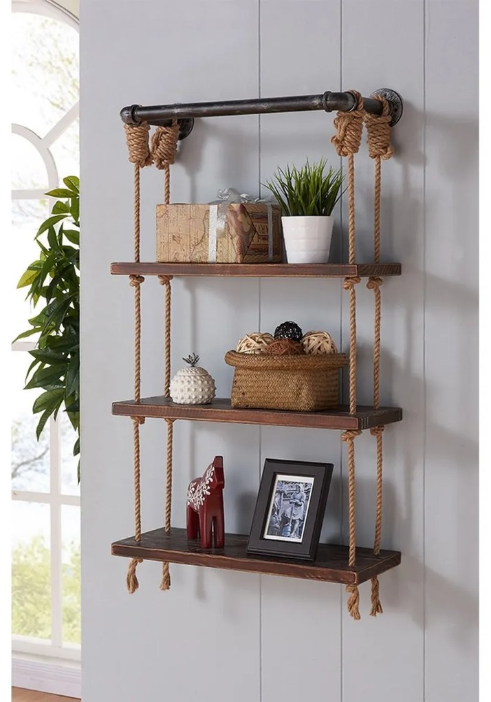 Nástenný policový rebrík GARY orech