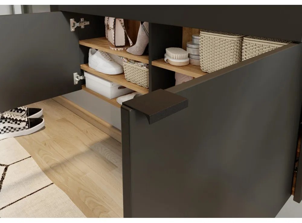 Antracitovosivá/v prírodnej farbe predsieňová zostava Ameca – Germania